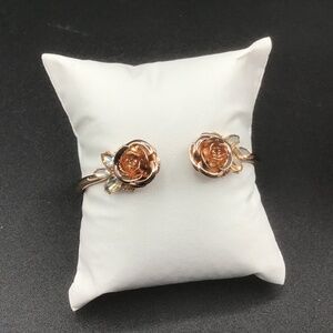 Beautiful KATE SPADE RoseGold Garden Garland Hinged Cuff
